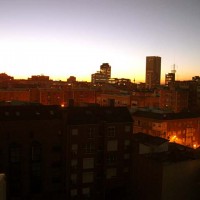 Soluppgång i Madrid